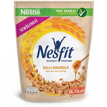 تصویر کورن فلکس رژیمی نسفیت نستله Nestle Nesfit BALLI GRANOLA جو دوسر ترد و عسل 300 گرم 