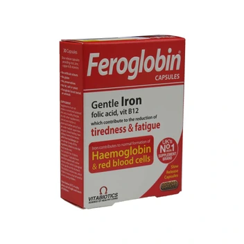 تصویر کپسول فروگلوبین ب ۱۲ ویتابیوتیکس ۳۰ عددی ا Vitabiotics Feroglobin B12 30 Caps Vitabiotics Feroglobin B12 30 Caps