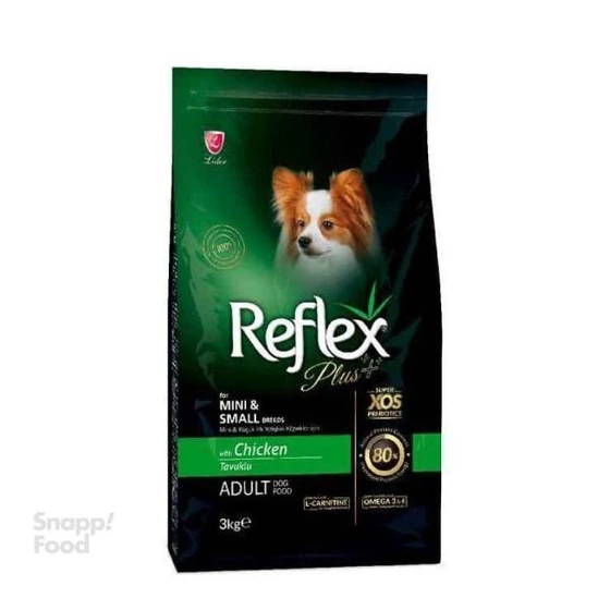 تصویر غذای خشک سگ بالغ نژاد کوچک رفلکس پلاس Reflex Plus Adult Mini & Small Chicken وزن 3 کیلوگرم 