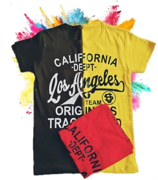 تصویر تی شرت پسرانه طرح چاپی سایز بزرگ - زرد / سایز ۶۰ 