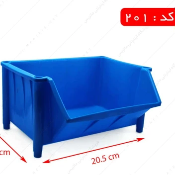 تصویر پالت ابزار پلاستیکی پایه دار پلاستون ایران کد 201 آبی 