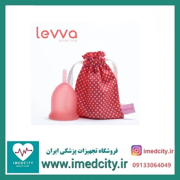 تصویر کاپ قاعدگی سایز بزرگ رنگ قرمز لیوا فارما ا Levva Pharma Menstrual Cup Medium Levva Pharma Menstrual Cup Medium