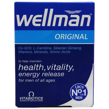 تصویر 5539 كپسول 30 تايي مولتي ويتامين ول من مخصوص مردان wellman ا Vitabiotics Erkek Için 30 Tablet Vitabiotics Erkek Için 30 Tablet