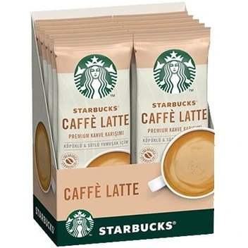 تصویر قهوه فوري استارباکس طعم لاته 14 گرم Starbucks latte بسته 10 عددي  