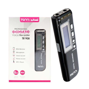 تصویر ضبط کننده صدا تسکو TR 908 ا Tsco TR 908 Digital Voice Recorder Tsco TR 908 Digital Voice Recorder