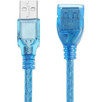 تصویر کابل افزایش طول USB اسکار طول 10 متر شیلدار آبی 