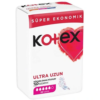 تصویر نوار بهداشتی سایز بلند مدل ULTRA UZUN با قابلیت جذب خیلی بالا بسته 20 عددی کوتکس ا Kotex Sanitary Napkin Ultra Long 20Pcs Kotex Sanitary Napkin Ultra Long 20Pcs