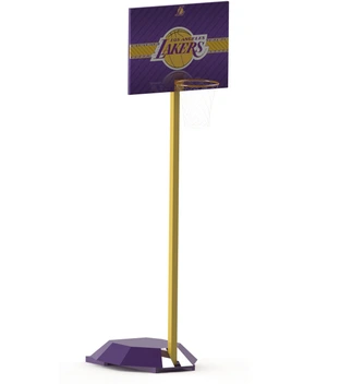 تصویر تخته حلقه بسکتبال متحرک خانگی طرح Lakers 