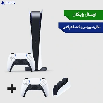 تصویر کنسول بازی سونی PS5 Digital | به همراه یک دسته اضافه ا PlayStation 5 Digital + 1 extra controller PlayStation 5 Digital + 1 extra controller