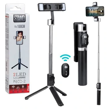 تصویر سه پایه و مونوپاد بلوتوثی Mini Live Broadcast Selfie Stick P60D 