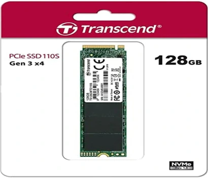 تصویر هارد اینترنال transcend SSD  مدل TS128GMTE110S ظرفیت ۱۲۸ گیگابایت ا Transcend 128GB Nvme PCIe Gen3 X4 MTE110S M.2 SSD Solid State Drive TS128GMTE110S Transcend 128GB Nvme PCIe Gen3 X4 MTE110S M.2 SSD Solid State Drive TS128GMTE110S