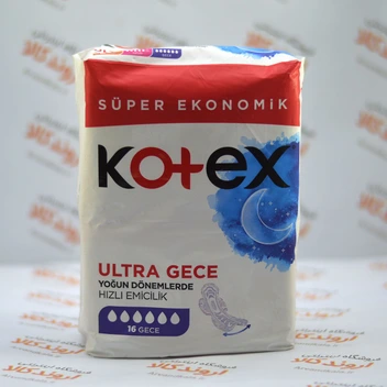تصویر نوار بهداشتی کوتکس ویژه شب مدل Ultra GECE بسته 16 عددی ا KOTEX ULTRA GECE 16 KOTEX ULTRA GECE 16