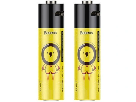 تصویر پک 2 عددی باتری قلمی شارژی بیسوس دارای پورت مدل BASEUS PCWH000211 به همراه کابل شارژ ا Baseus PCWH000211 Pack of 2 Rechargeable Pen Batteries Baseus PCWH000211 Pack of 2 Rechargeable Pen Batteries