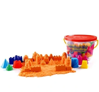 تصویر شن بازی سطلی رنگارنگ مناسب بازی کودکان 
