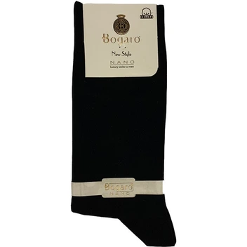 تصویر جوراب مردانه نخی بوگارو تک رنگ - مشکی ا socks socks