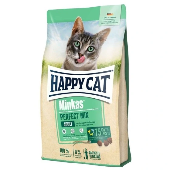 تصویر غذای خشک گربه بالغ، مخلوط، ۱۰ کیلوگرمی، مدل مینکاس، برند هپی کت اصل ا Happy Cat, Minkas, Cat Dry Food, Mix, 10 kg Happy Cat, Minkas, Cat Dry Food, Mix, 10 kg